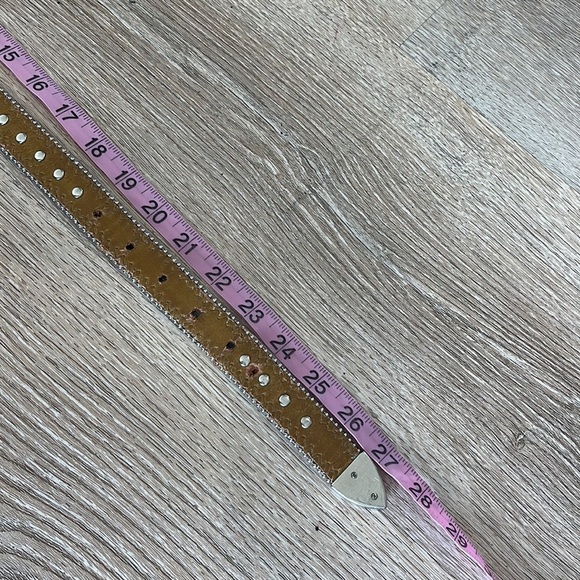 Girls Rhinestone Western Belt 28" Black Leather Removable Buckle 1" Wide - Picture 5 of 9